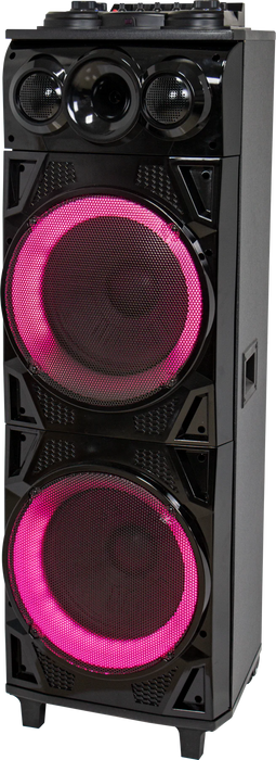 INFERNO-12 MaxPower 2 x12 BT Karaoke Speaker W/Mic
