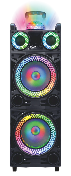 MPD10287B-BK Maxpower 10 X 2 Rechargeable Karaoke Speaker With Dancing Disco Ball In Black