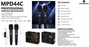 MPD44C Maxpower Dual UHF Wireless Microphones