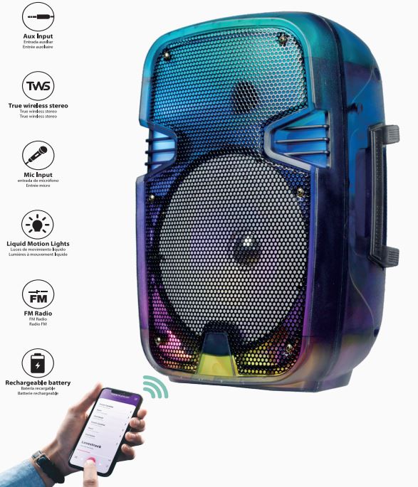 MPD492-BK Maxpower Lightshow BT Speaker-Black