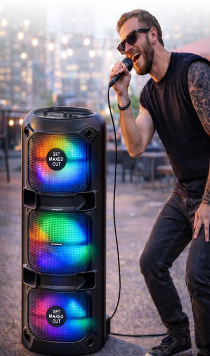 MPD814 Bluetooth Karaoke Speaker with 3 x 8-In Woofers