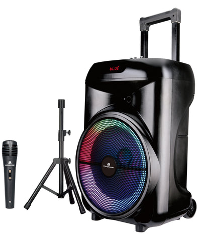 MPD892-ST Maxpower RUMBLE 12 BT Speaker, Mirophone, Stand Combo Pack