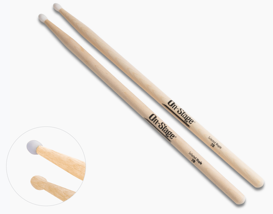 MW7A On-Stage Maple 7A Wood Tip Drumsticks - Pair