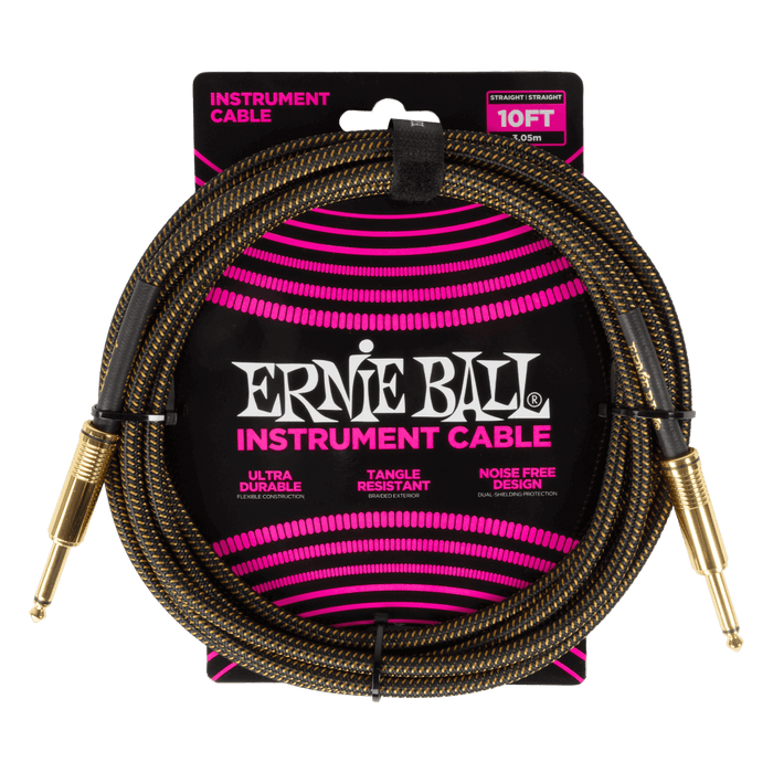 P06428 Ernie Ball 10 ft Braided Cable - PayDirt
