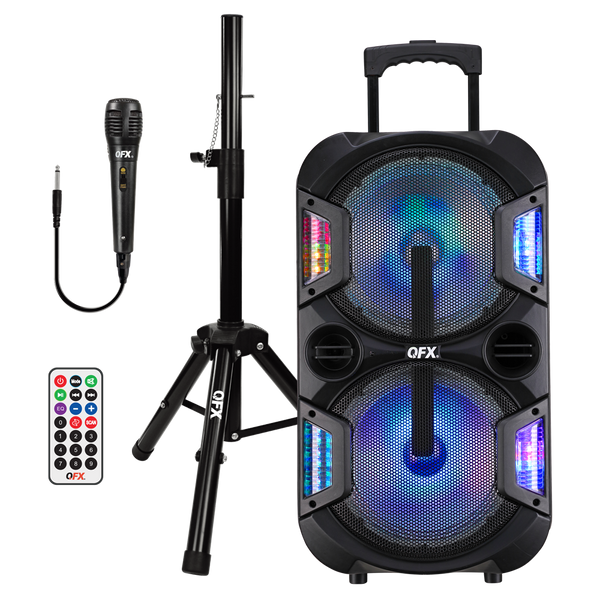 ★Bluetooth搭載★新品バックカメラ付★フルセグKXME501WS PBX-2101BLK QFX Dual 10-Inch Bluetooth Rechargeable Speaker W