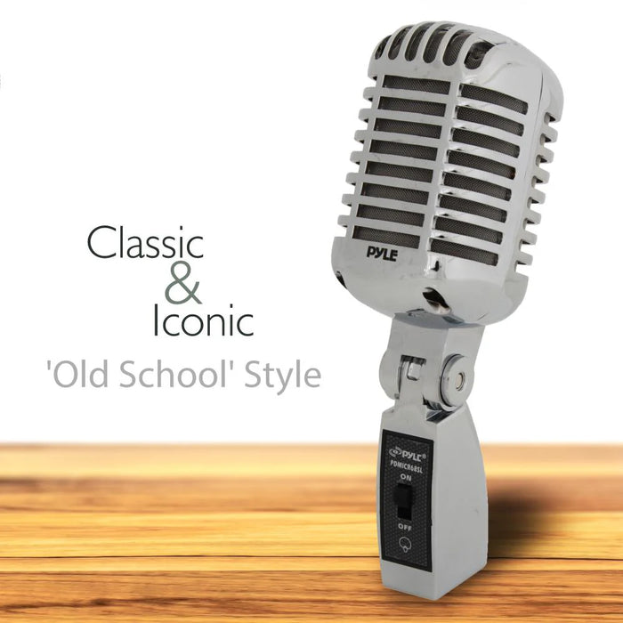 PDMICR68SL Classic Retro Vintage Microphone Silver