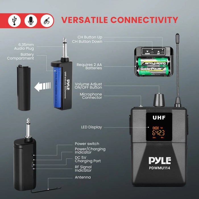 PDWMU114 Universal UHF Wireless Microphone