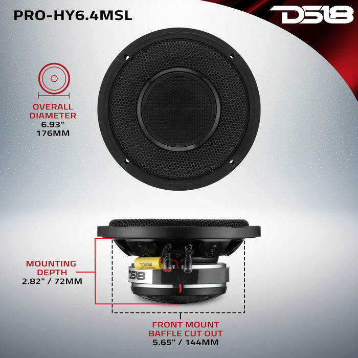 DS-PRO-HY6.4MSL  DS18 6.5 Hybrid Slim IP65 Speaker
