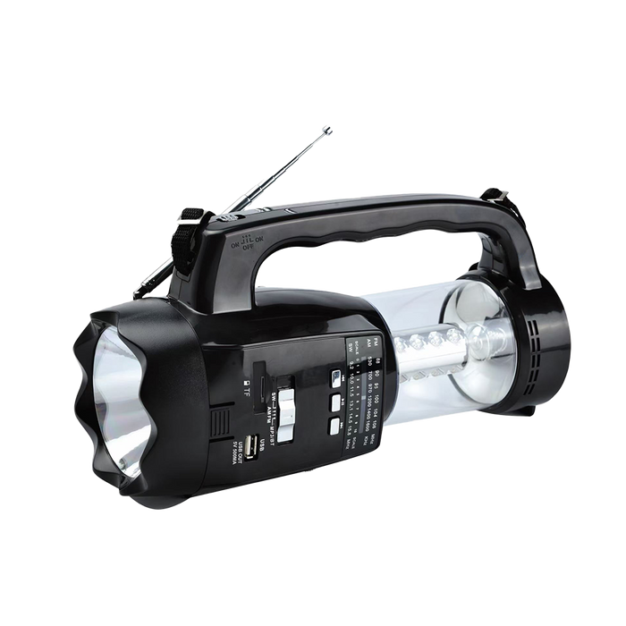 R-80 QFX Solar Rechargeable Radio BT Speaker With Lantern