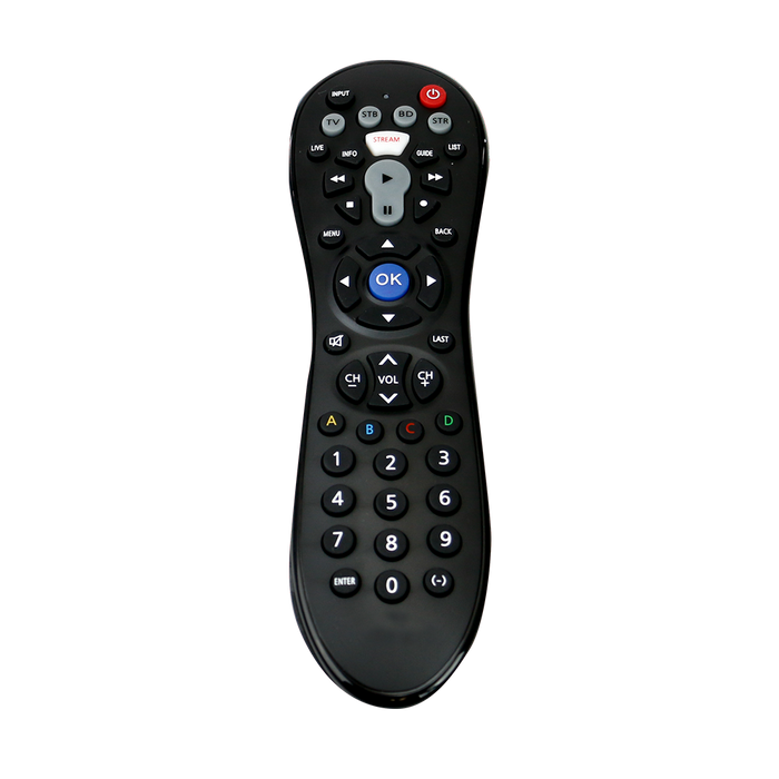 Rem Control Box REM-20 QFX 4-in-1 Universal TV And Streaming Remote Control With Exten ...