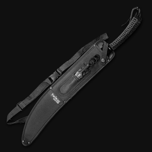 SK1715BK Tactical Master 26 in Machete Set with 3 Throwing Knives