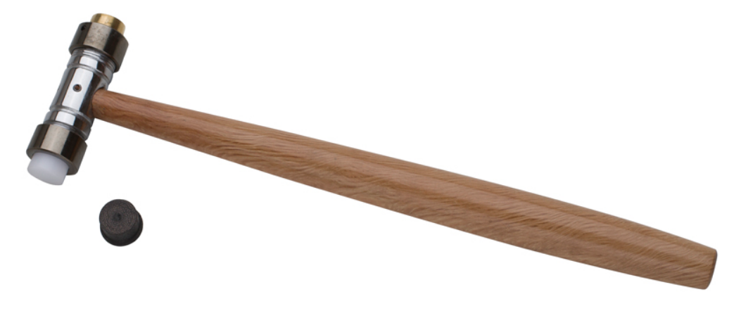 HAM-370.05 Jewelry Hammer with Brass, Nylon & Fiber Head Interchangeable Heads