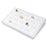 SR18W White Leatherette Slanted 18 Slot Ring Tray