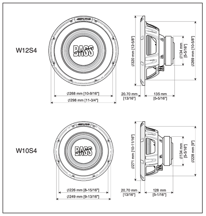 W12S4 Alpine 12 SVC Subwoofer