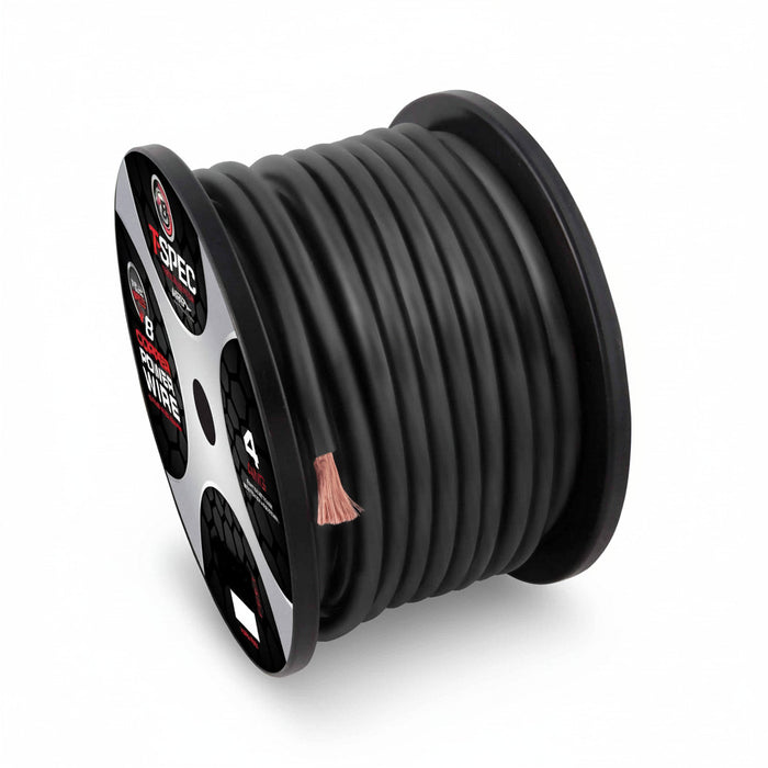 V8GT8BK-250  T-Spec 8ga Copper Black  P/W Wire 250ft