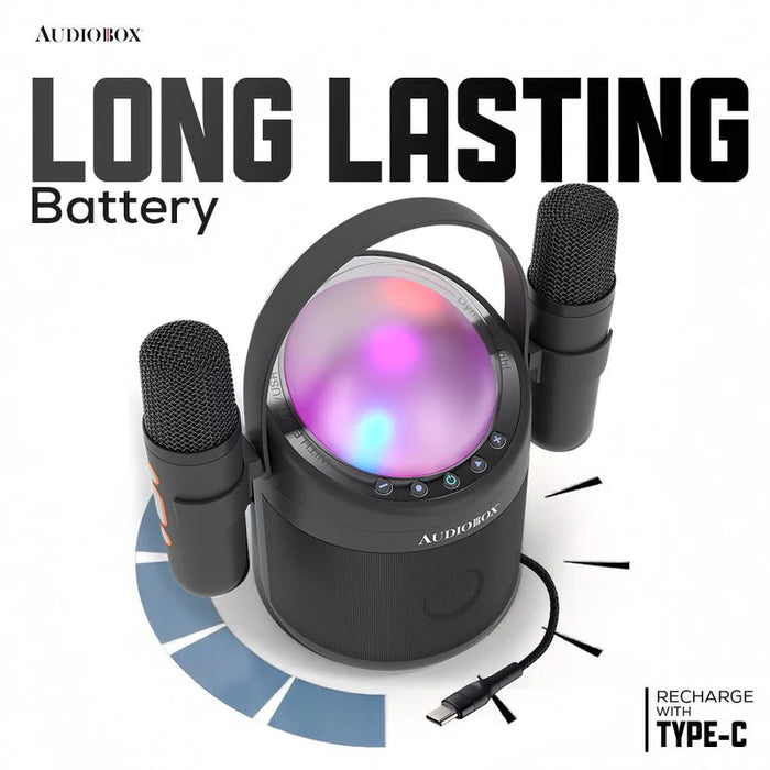 ABK-500 Audiobox Portable Karaokoe Dual Mics