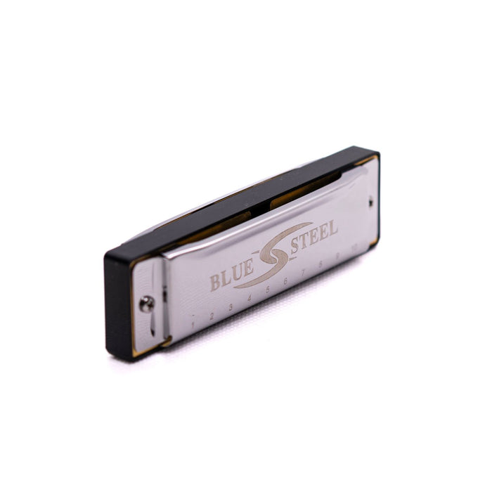 16-G Blue Steel Harmonica Key of G