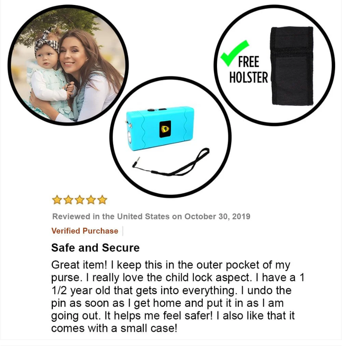 SG-GDDHV-TL Disabler 25M Volt Stun Gun W/ LED Teal