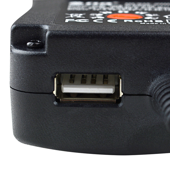 DVSW-2002BL Universal AC Adapter with USB - Retail Blister Pack