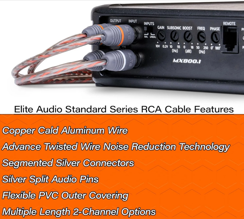 EA-RCA3 Elite Audio 3 ft RCA Stereo Cables