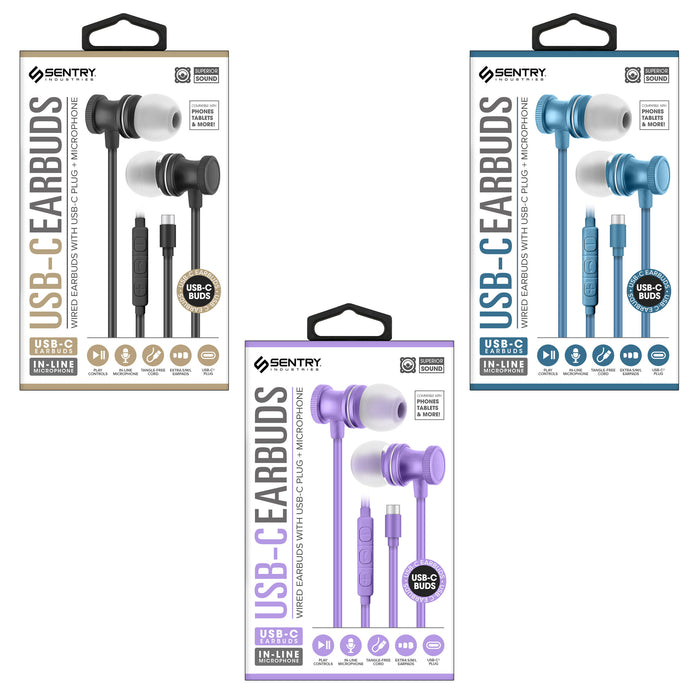 IC110 Sentry USB-C EarBuds Asst Colors