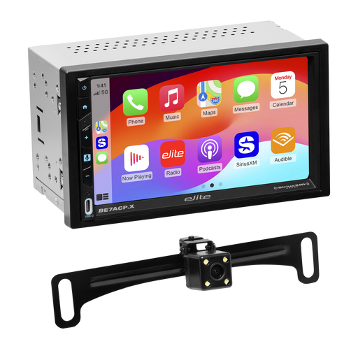 BE7ACP.XC Elite Premium 2x Din Carplay - Backup Camera Pack