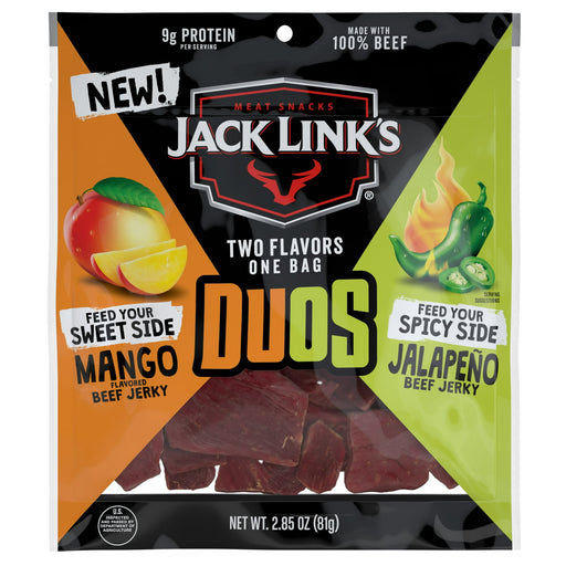 10000043317 Jack Links Duos 2.85oz Mango-Jalapeno Beef Jerky