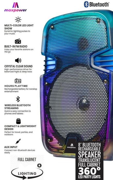 MPD492-BK Maxpower Lightshow BT Speaker-Black