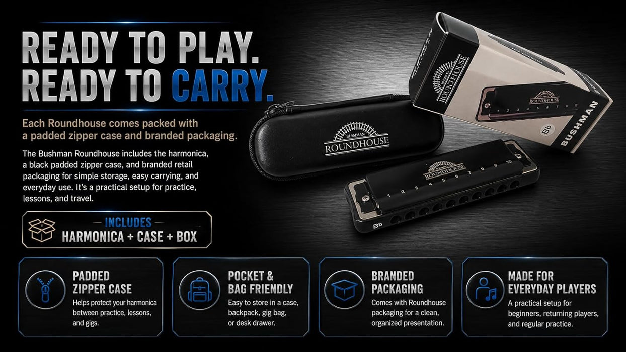 44-C Bushman Soft Edge Harmonica - Key C