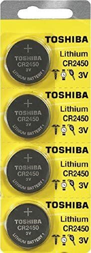 SCR2450  Toshiba Lithium Battery CR2450 3v Tear Strip of 4 (Sold Each)