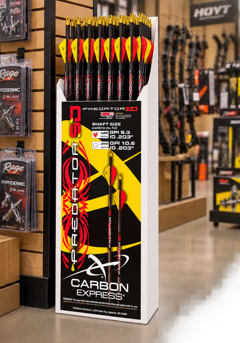 51170 Carbon Express Predator SD400 36 pc Point of Purchase Display
