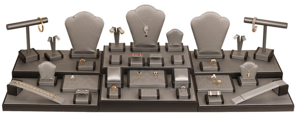SET55-87R Display Set Steel Grey -Black Trim 35 pc