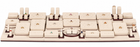 SET68L30 Display Set 50 pcs beige with brown trim