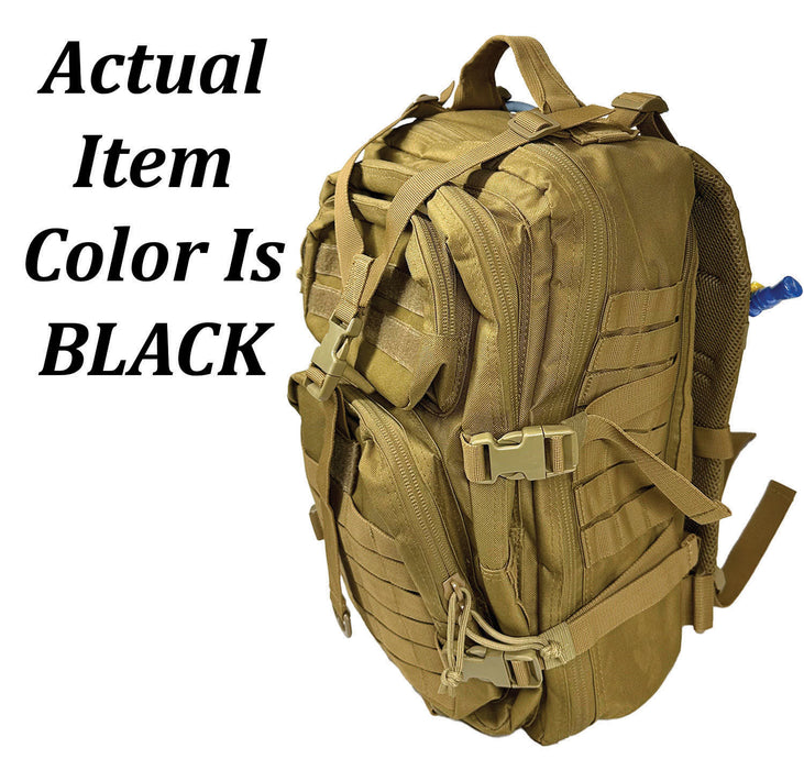 TB-900-BLACK Backpack w Hydration Bladder-Black