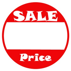 Round Sale Price Adhesive Tags