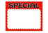 5.5" X 3.5" Fluorescent Orange Special Burst Sign