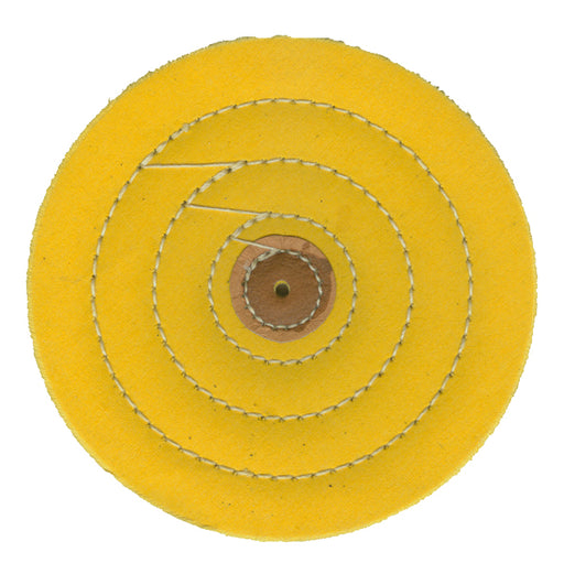 142895 Yellow Buff With Leather Center 5in