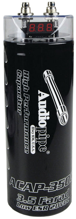 Audiopipe ACAP3500 3.5 Farad Power Capacitor