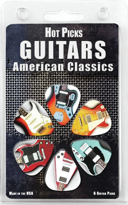Hotpicks 1GTRCS01 American Classic Guitars 6 pack