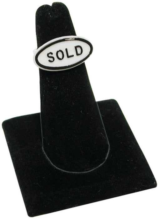 M&M 244-4 Soft Rubber Finger Ring Stand - Black
