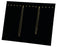 M&M 68H2BK Velvet Chain Pad with Easel 15 Hooks - Black