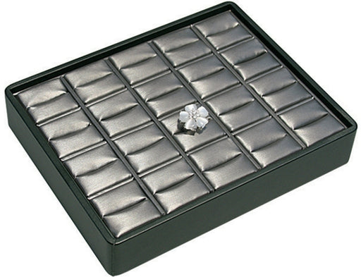 M&M RT920-87R Stackable 20 Ring Tray Black & Steel Grey