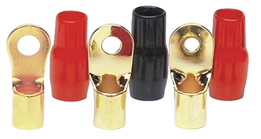 Raptor 8 AWG 3/8" Gold Ring Terminals - 20 Pack
