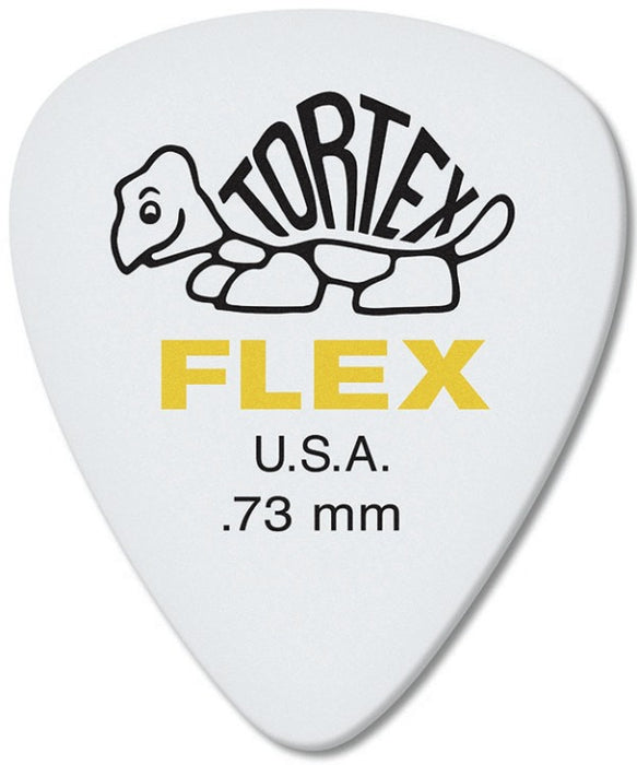 Dunlop Tortex Flex Standard .73mm Yellow Guitar Pick - 12 Pack