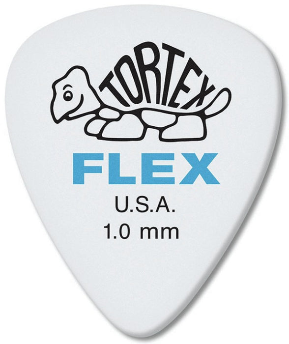 Dunlop Tortex Flex Standard 1.0mm Blue Guitar Pick - 12 Pack