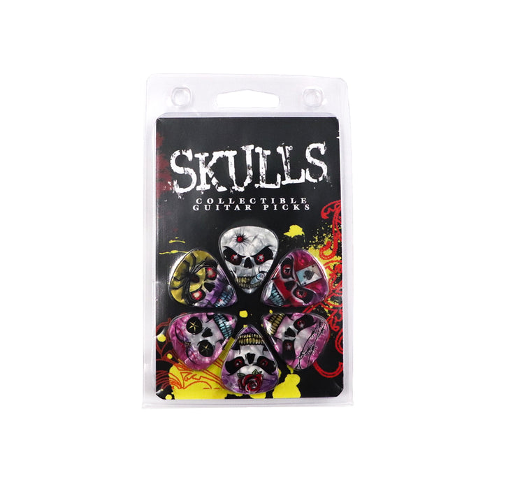 1SKSRCS02 Skulls Collectible Guitar Picks 6pack