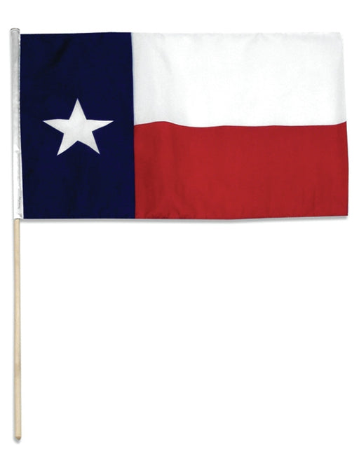 Texas 12 x 18 inch Flag on 30 inch stick