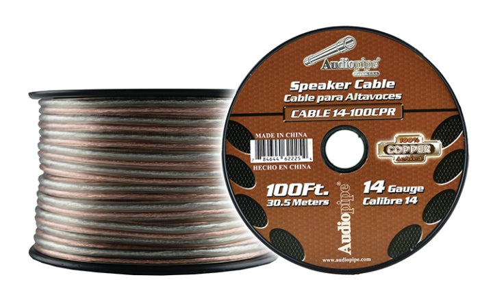 Audiopipe 14G 100ft Copper Speaker Wire