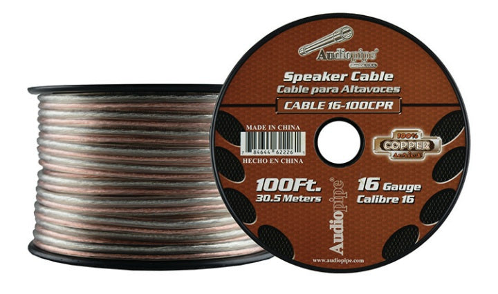 Audiopipe 16G 100ft Copper Speaker Wire