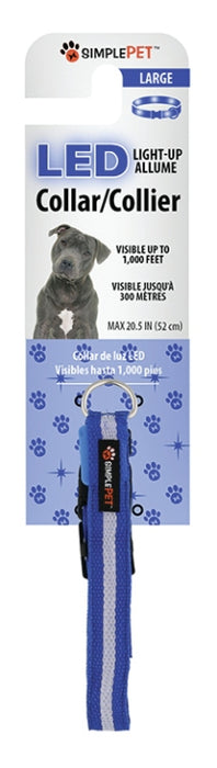 Xtreme  XT-XLC71-B-L Blue LED Flashing Dog Collar - Large